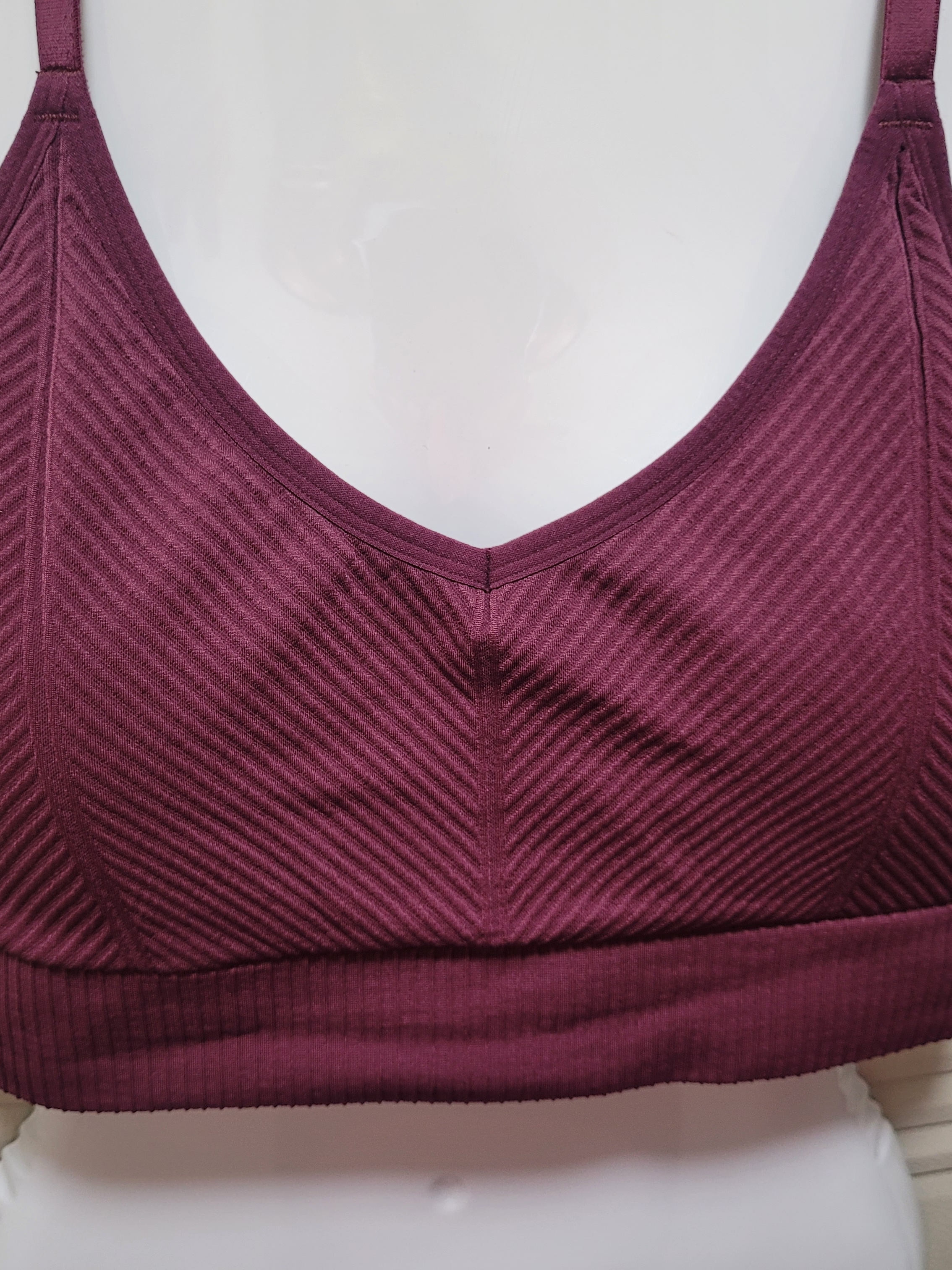 Pink Victoria's Secret Ribbed Seamless Bralette - Plum